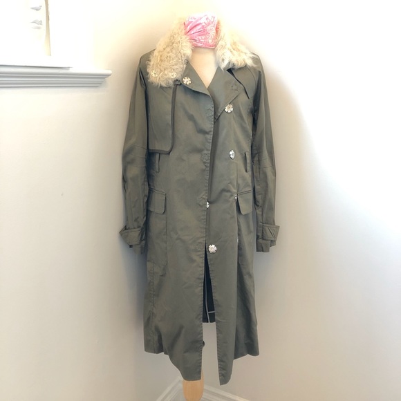 Brand New Women’s Rebecca Minkoff Army Green Trench, XS - Picture 1 of 11